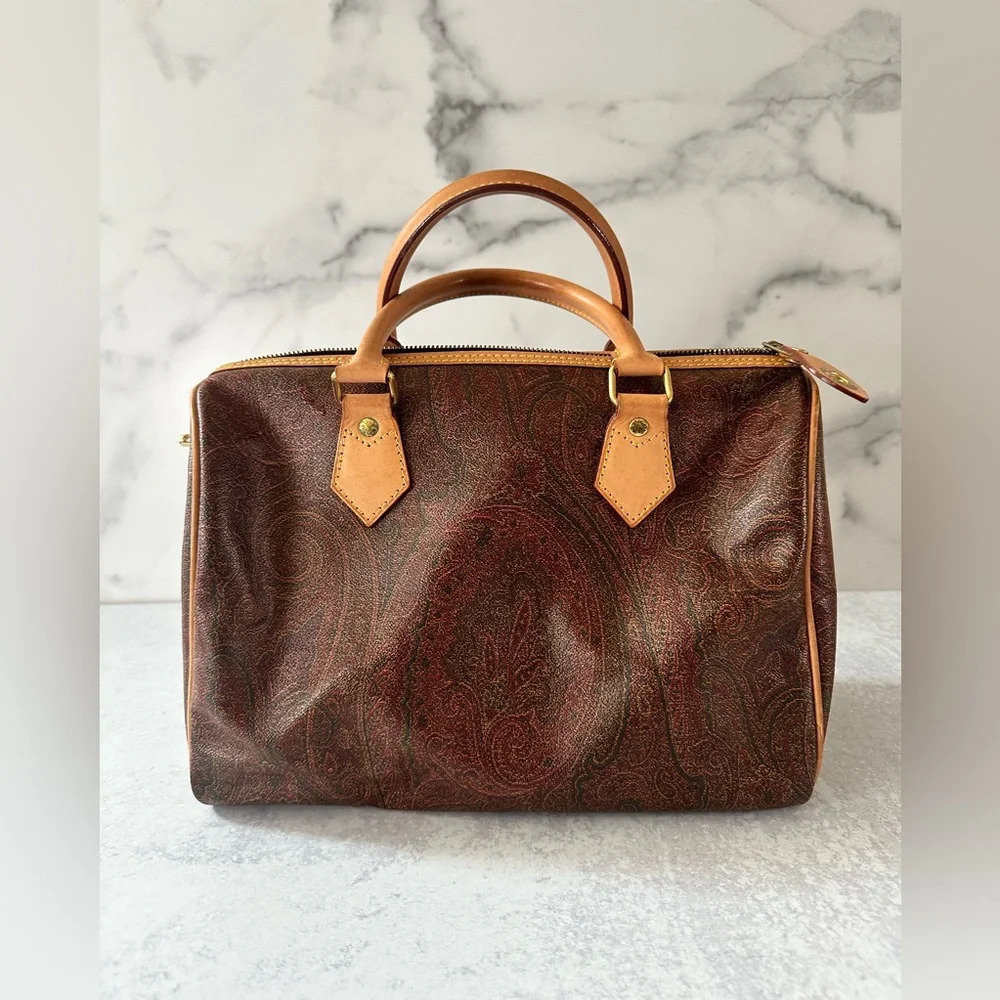 Etro Paisley Printed Boston Bag